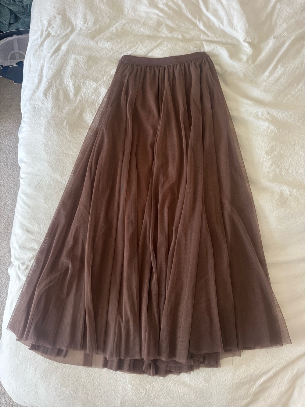 SANGTREE Women's Long Tulle Skirts Elastic High Waist A-Line Mesh - Med - Picture 2 of 4